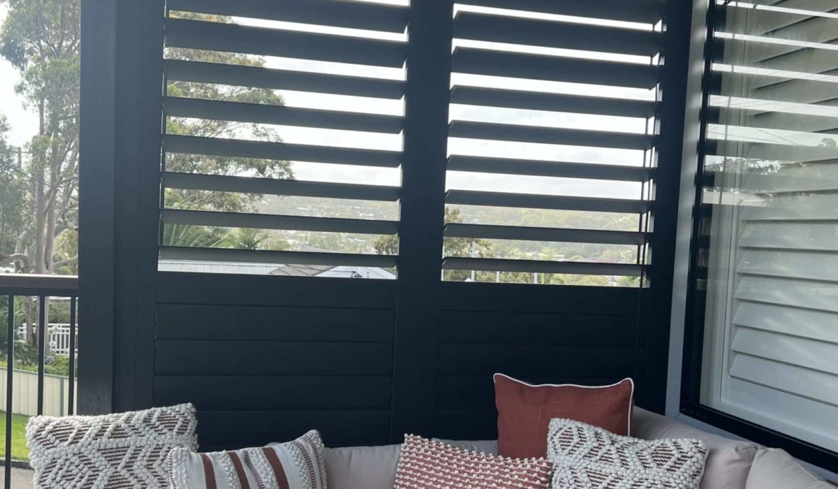 Plantation Shutters in Outdoor Deck in the Central Coast
