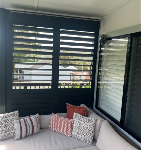 Dark grey blinds — Blinds, Shutters & Awnings in Wyee, NSW